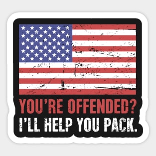 Offended? Proud American Christian Sticker